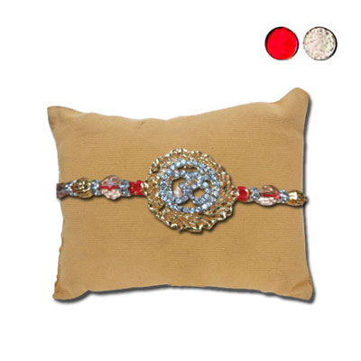 "AMERICAN DIAMOND (AD) RAKHIS -AD 4350 A- 012 (Single Rakhi) - Click here to View more details about this Product